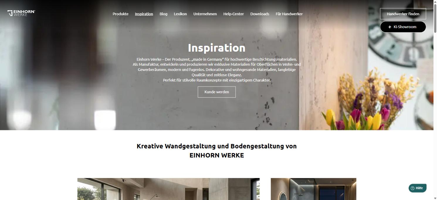 Einhornwerke Premium-Plattform — Shop und Handwerkerbereich