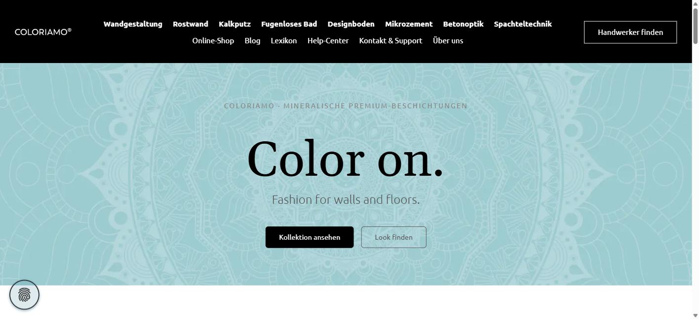 Coloriamo Shop — Startseite