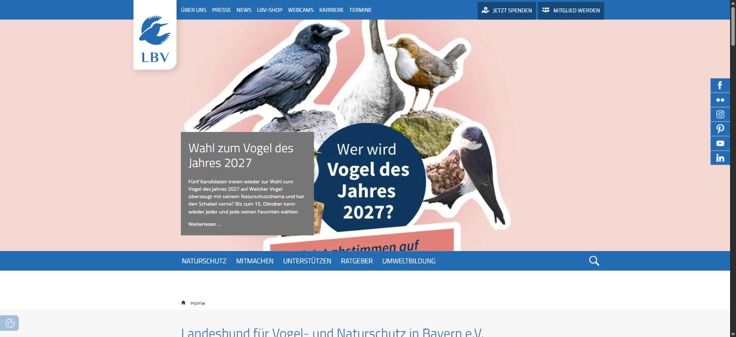 LBV — Startseite der Naturschutz-Website