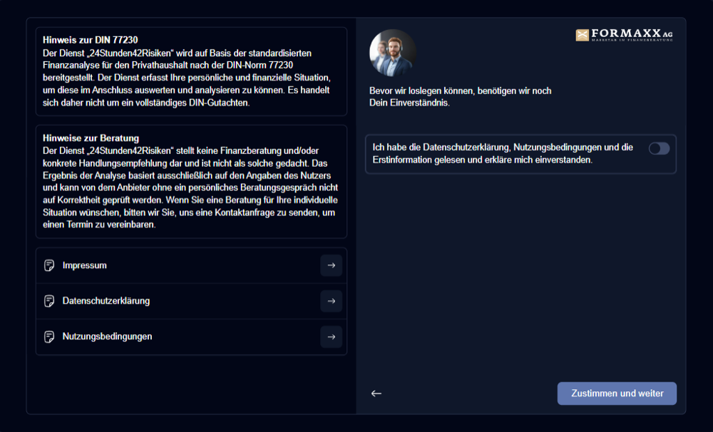 Transparenter Einstieg