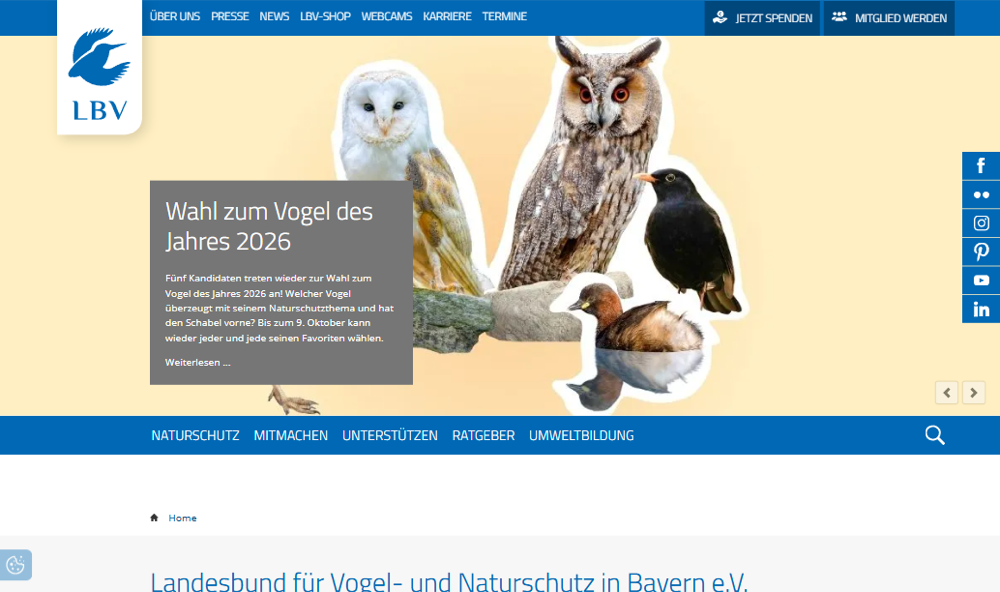 LBV Website — Startseite von lbv.de