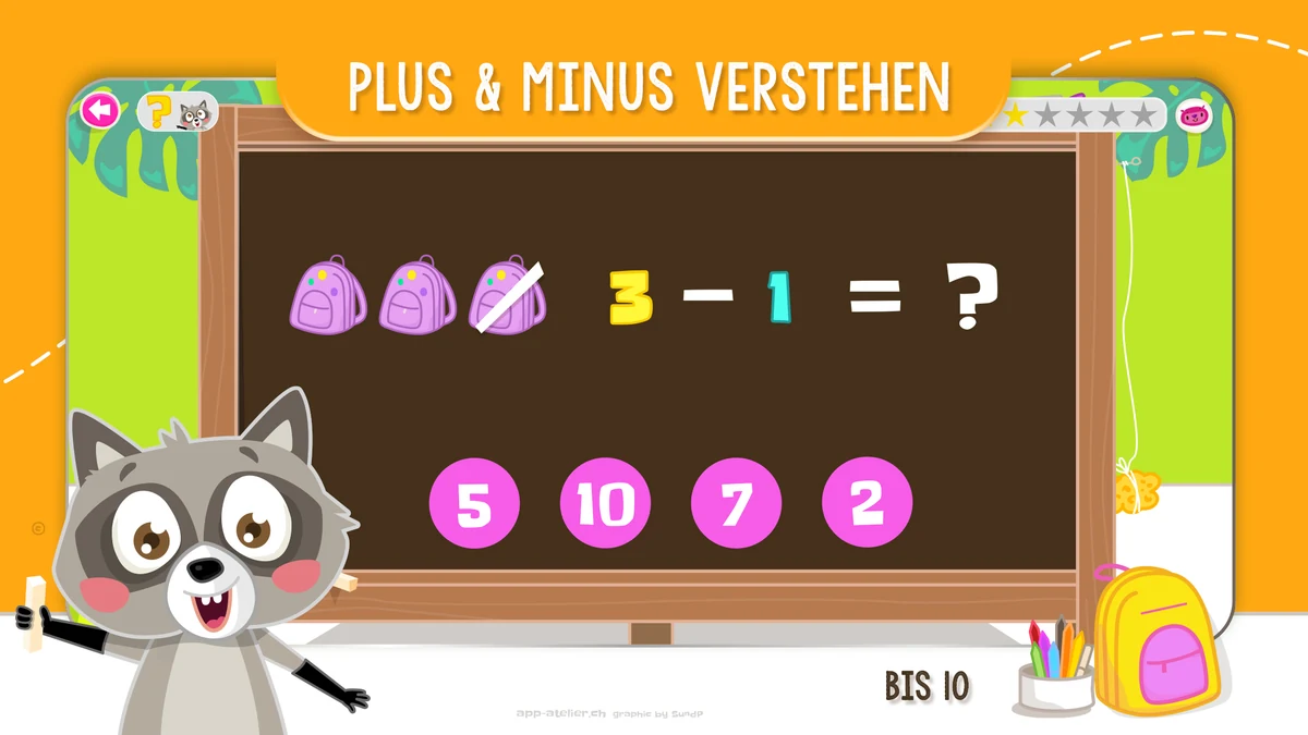 Rechnen im Kindergarten-Look