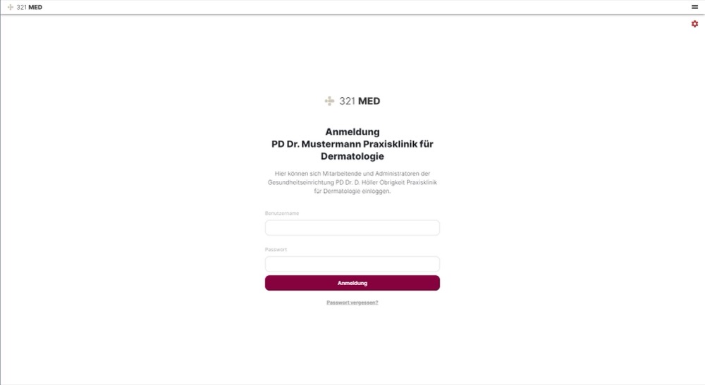 Anmeldung im Web Client