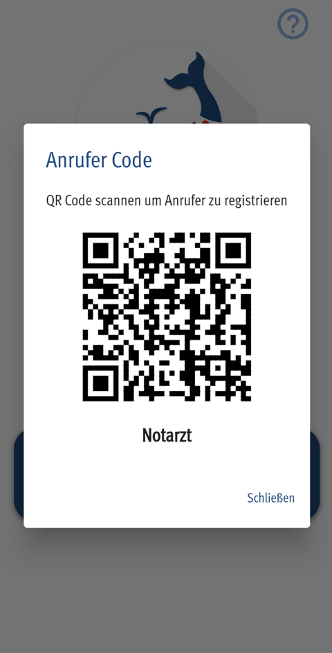 MedicMoby — Anrufer per QR-Code registrieren