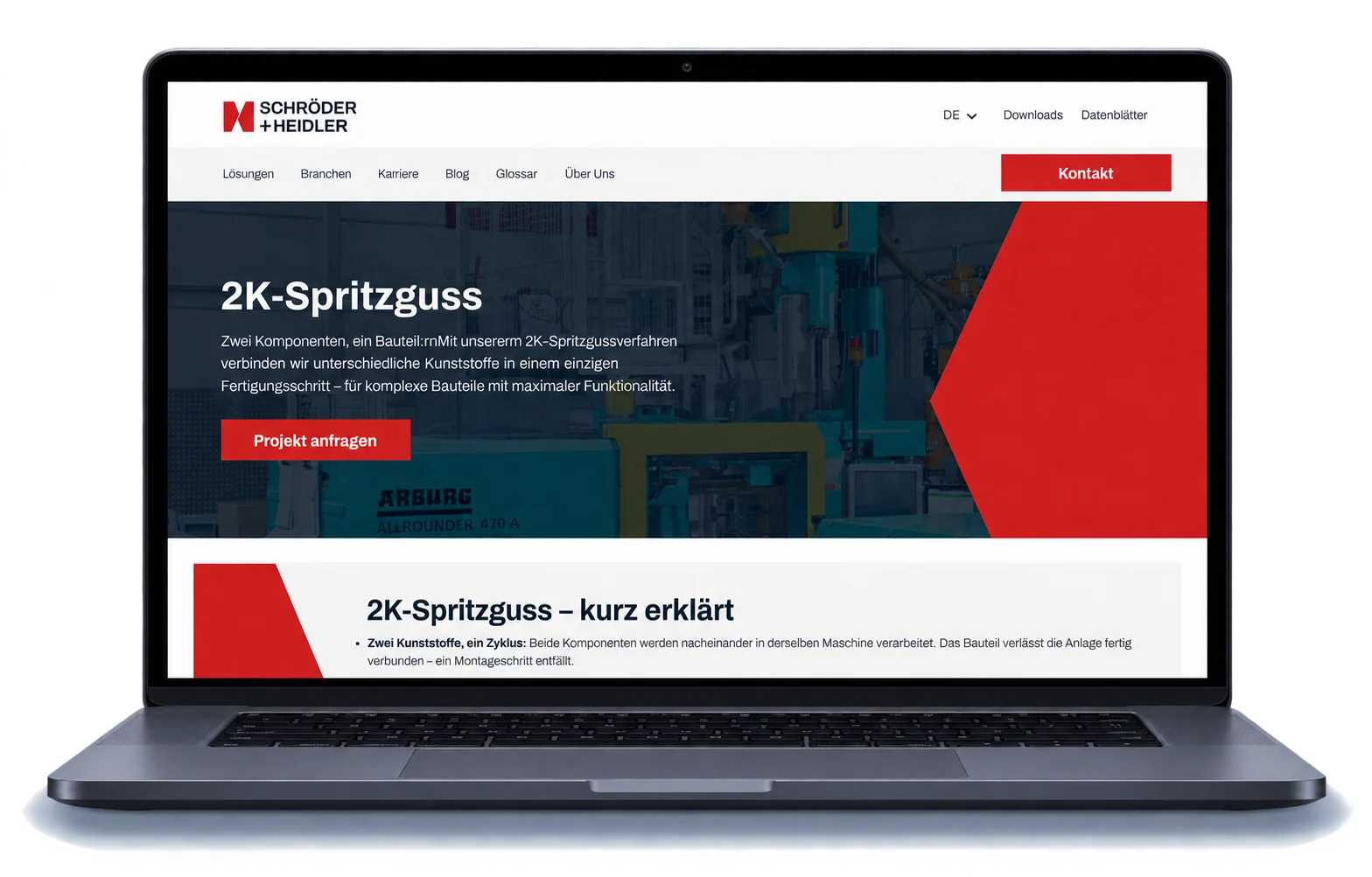 schroeder-heidler.de — Leistungsseite 2K-Spritzguss