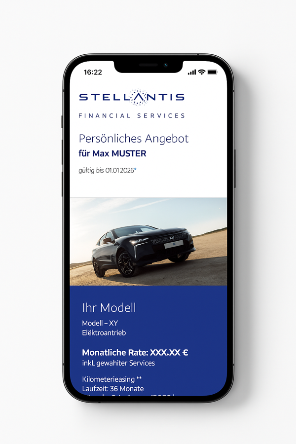 Angebot auf dem Smartphone